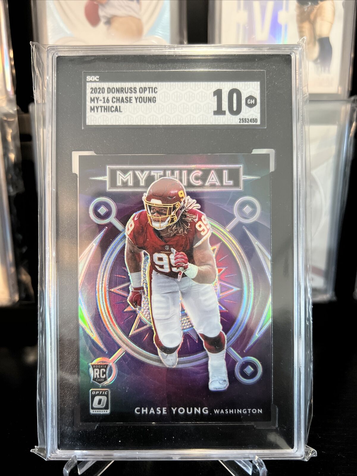 2020 Donruss Optic Chase Young Mythical RC SGC 10 Commanders