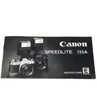 Vintage 1978 Canon Speedlite 155A Bedienungsanleitung Handbuch Pub IE01-065 0978N43 