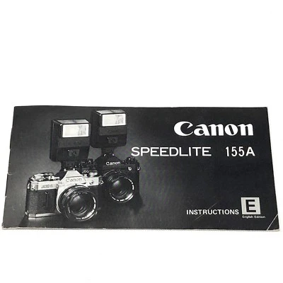 Libro de instrucciones Canon Speedlite 155A 1978 de colección manual pub IE01-065 0978N43  Foto 1 de 4