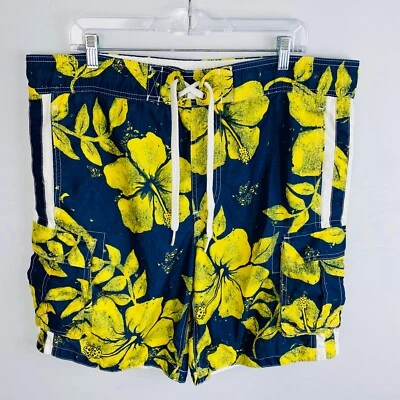 Mossimo Supply Co Mens Medium M Swim Swimming Trunks Floral Print - Image 1 of 4