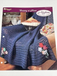 Starflower Afghan Country At Heart Crochet Pattern Needlecraft Shop - Picture 1 of 5