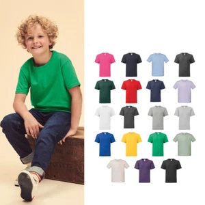 Fruit of The Loom Kids Soft Tee - Childrens Fashion T-shirt - Picture 1 of 27