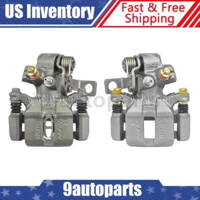 Par de pinzas de freno de disco traseras con soporte para Honda CRX 1990 1991 Foto 1 de 4