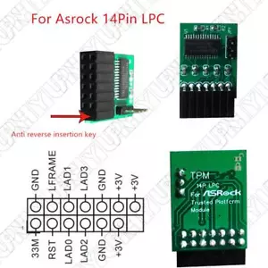 1 x carte de module de sécurité module 1,2 TPM pour carte mère ASROCK 14 BROCHES LPC - Photo 1/5
