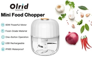 Electric Mini Garlic Chopper, Olrid Mini Chopper Food Processor 250ml. - Picture 1 of 10