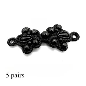 5 Pairs DIY Chinese Frogs Button Closures Fastener Sewing for Qipao Dress Button - Picture 1 of 12