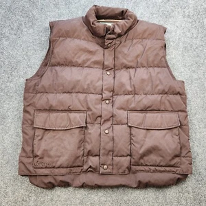 Cabelas Puffer Vest Mens XL Reg Brown Goose Down Hunt Fish Outdoor Gear Jacket - Picture 1 of 8
