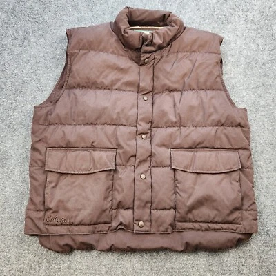 Cabelas Puffer Vest Mens XL Reg Brown Goose Down Hunt Fish Outdoor Gear Jacket - Image 1 of 4
