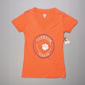Clemson Tigers Rivalry Threads Kurzarm V-Ausschnitt Shirt orange Gr. S 4-6 - Bild 1 von 4