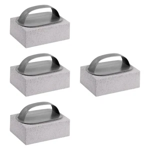 4 Pieces Grill Cleaner Blocks Reusable for BBQ Grate Ceramic Surfaces Grills - Picture 1 of 7