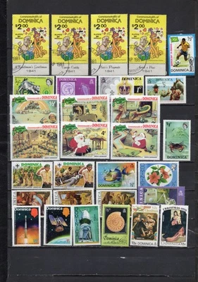 BRITISH DOMINICA.   COLLECTION BUILDER OF 40 ALL DIFFERENT STAMPS. - Image 1 of 2