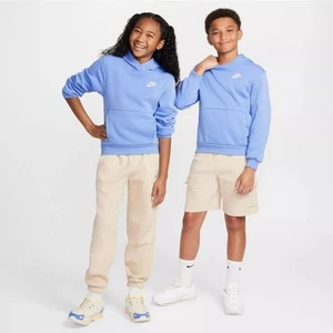 NEW Nike Sportswear Club Fleece Big Kids' XS Pullover Hoodie - Polar Blue - Picture 1 of 6