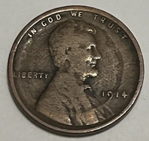 1914 1c ERROR LAMINATION Wheat Penny Coin - Picture 1 of 3