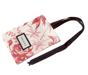 GUCCI Pink Floral Mini Pouch Promo Bag Not for Sale Rare Fabric Accessory Case - Picture 1 of 12