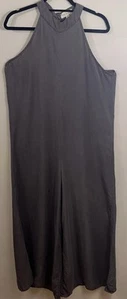 Mono Mameluco Cloth & Stone Anthropologie Gris Grande Sin Mangas Halter X Pierna Ancha - Imagen 1 de 10