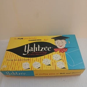 Vintage Yahtzee 1956 ORIGINAL Dice Family Board Game E.S. Lowe Co Complete New - Picture 1 of 10
