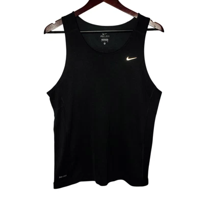 Camiseta sin mangas Nike Miler Dri-Fit para mujer XL negra malla-espalda correr entrenamiento gimnasio Foto 1 de 4