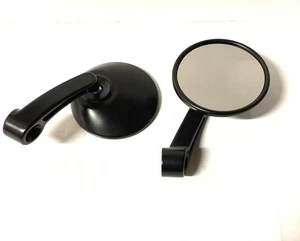 Espejos BAR Hi End Acero Negro Con Soportes De Pedal Piñon Fijo Ø 105mm - Imagen 1 de 3