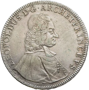 FITZ RDR Salzburg Leopold Anton Freiherr v Firmian 1727-1744 Taler 1740 °TCH425 - Bild 1 von 2