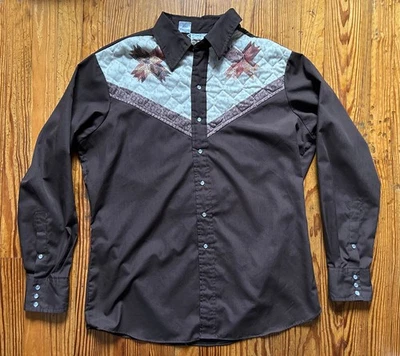 Camisa vintage Western acolchada a presión con botones Rocking K Ranchwear de Kennington  Foto 1 de 4