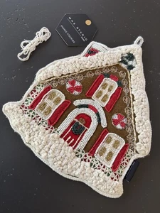 Max Studio Lebkuchenhaus geformter Weihnachtsstrumpf Perlen (shv30) - Bild 1 von 7