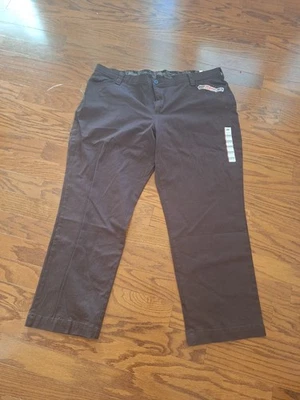 NWT Lee Just Below the Waistband Stretch brown pants Size 24W M - Image 1 of 4