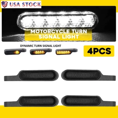 4x Luz de manillar señal de giro para motocicleta Harley Davidson Fatbob Fatboy Dyna Foto 1 de 4