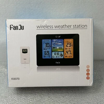 FanJu FJ3373 Digital Wireless Weather Station LCD FJ3373 Black - Image 1 of 4