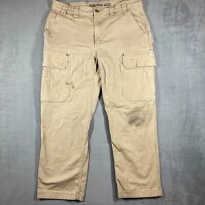 Duluth Trading Cargo Pants Mens 38X30 Brown Tan Flex Fire Hose Canvas outdoor - Picture 1 of 10