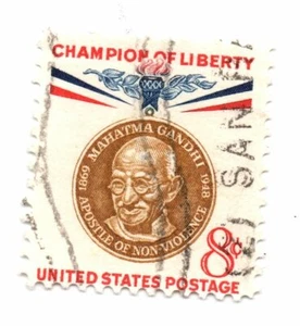 Scott 1175 US Briefmarke 1961 8c Mahatma Gandhi gebraucht (a11) - Bild 1 von 2
