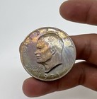 1971 Rainbow Pastel Toned Eisenhower Us 1 Dollar Coin T17