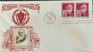 Crosby 890 Famous Americans Inventor Samuel F. B. Morse Charlestown Mass - Imagen 1 de 1