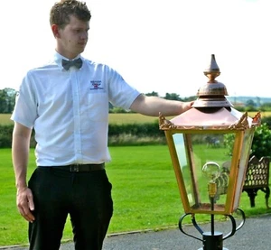 USED Ex-Display 87cm Large Copper Victorian Replacement Lamp Post Top Lantern - Picture 1 of 1