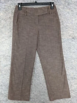 New Directions Pants Womens 8 Brown Stretch Pockets High Rise 30" Inseam Career - Image 1 of 4