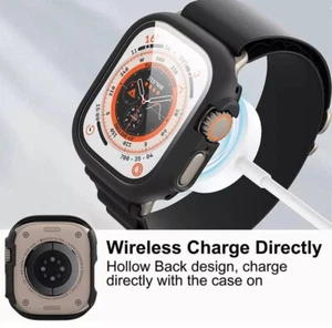 Full Case Cover for Apple Watch Ultra 49mm Tempered Glass Screen Protector - Picture 1 of 3