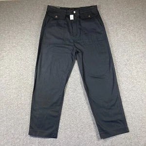 NWT Banana Republic Utility Cargo Pants Womens 14 Black - Picture 1 of 13