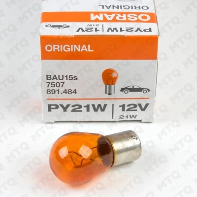 Bombilla de señal de giro Osram genuina 7507 ámbar pasador desplazado 12v 21w lámpara Alemania Foto 1 de 4