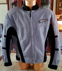 FIRSTGEAR MEN'S FULLY ARMORED PADDED GRAY BLACK MESH HYPERTEX JACKET SIZE LARGE - Picture 1 of 16