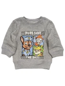 Infant Boys Gray Paw Patrol Marshall & Chase Sweatshirt Sweat Shirt 3 Months - Picture 1 of 1