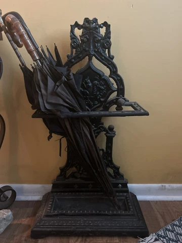 antique cast iron umbrella stand Cover