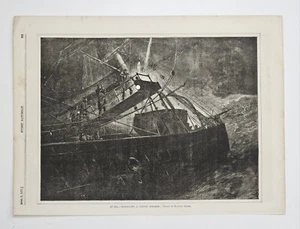 WINSLOW HOMER “AT SEA-SIGNALLING A PASSING STEAMER."EVERY SATURDAY APRIL 8, 1871 - Picture 1 of 9