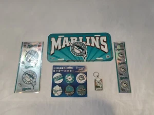 Florida Marlins MLB Vanity License Plate, Stickers, Buttons, Keychain Baseball - Picture 1 of 6