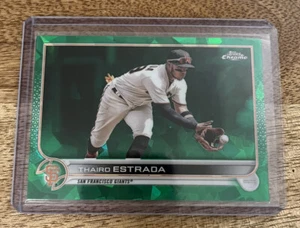 Topps 2022 actualización cromada zafiro THAIRO ESTRADA refractor verde/75 #US273 - Imagen 1 de 2