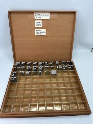 Verona 24 pt figuras minúsculas superiores fonte de gravação Howard personalizador - Imagem 1 de 4