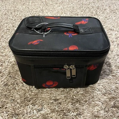 Yuhang Tapiz Maquillaje Organizador Estuche Bolsa de Viaje Negro Rojo Sombreros AOP 10.5x8x5 Foto 1 de 4