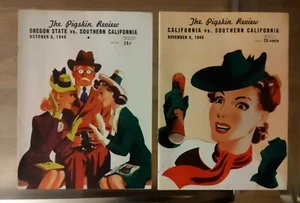 2x 1940 USC Trojans Football Programs vs Oregon State 10/5 & California 11/9 - Picture 1 of 9