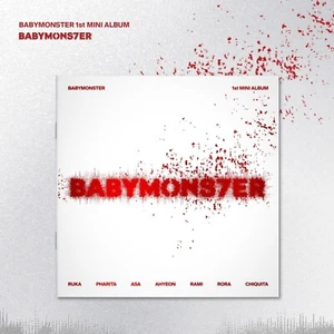 BABYMONSTER 1st Mini Album [BABYMONS7ER] Photobook CD+Book+P.Card+Poster+Sticker - Foto 1 di 11
