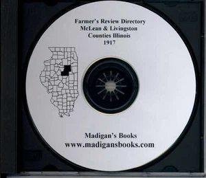 McLean & Livingston Co Illinois IL Farmverzeichnis Genealogie Prairie Farmer's CD - Bild 1 von 1