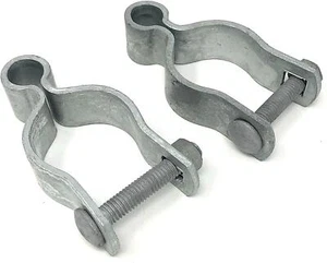 1 5/8" Pressed Steel Chain Link Fence Frame Hinges w/Bolt - (Pack of 2) - Picture 1 of 5