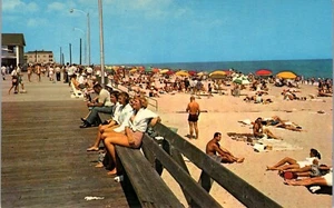 Vintage Postkarte Grüße von Rehoboth Strandbänke Promenade Delaware DE - Bild 1 von 4